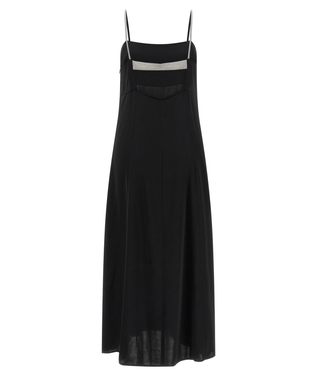 PESERICO Черное вискозное коктейльное платье, фото 2
