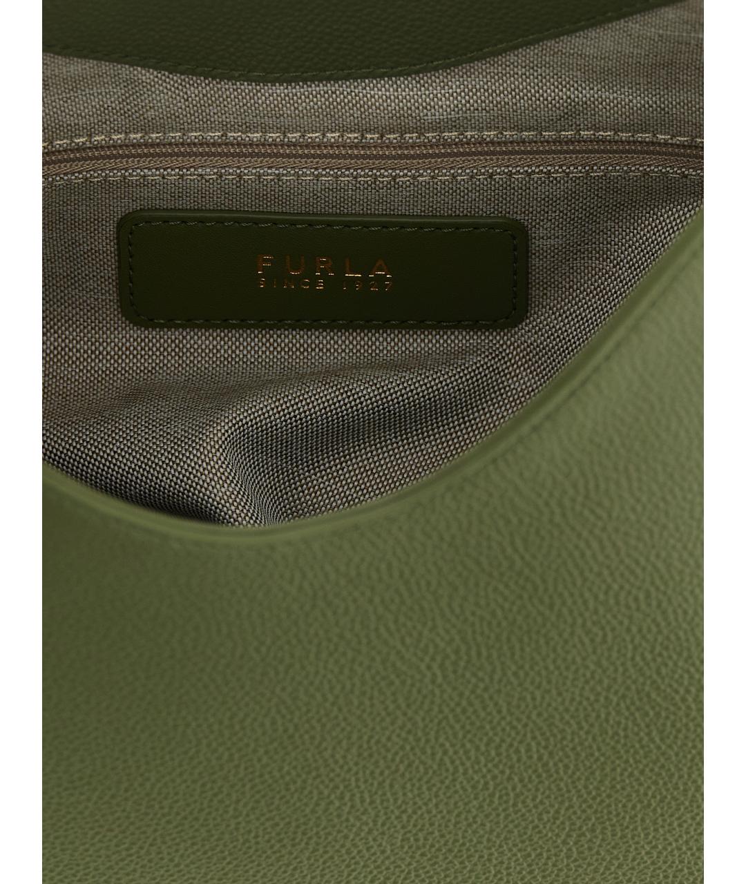 FURLA Зеленая кожаная сумка через плечо, фото 4