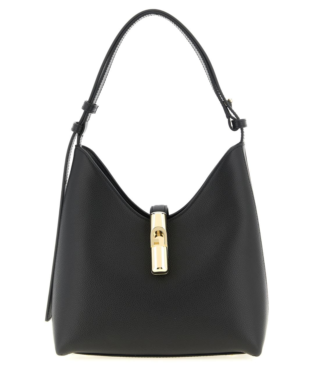 FURLA Черная кожаная сумка через плечо, фото 1