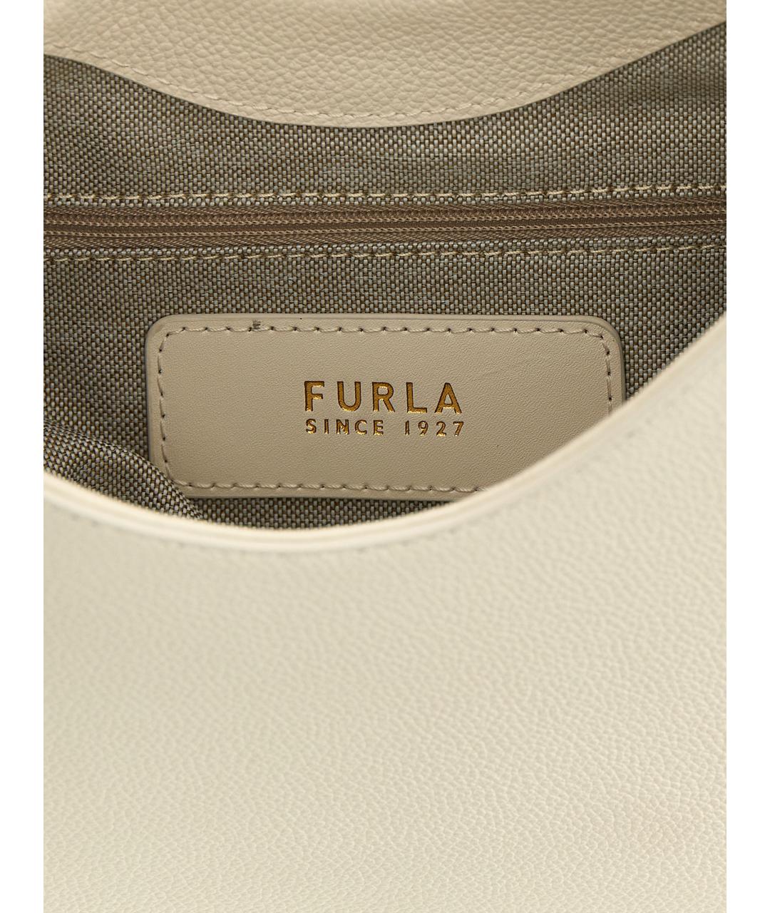 FURLA Белая кожаная сумка через плечо, фото 4