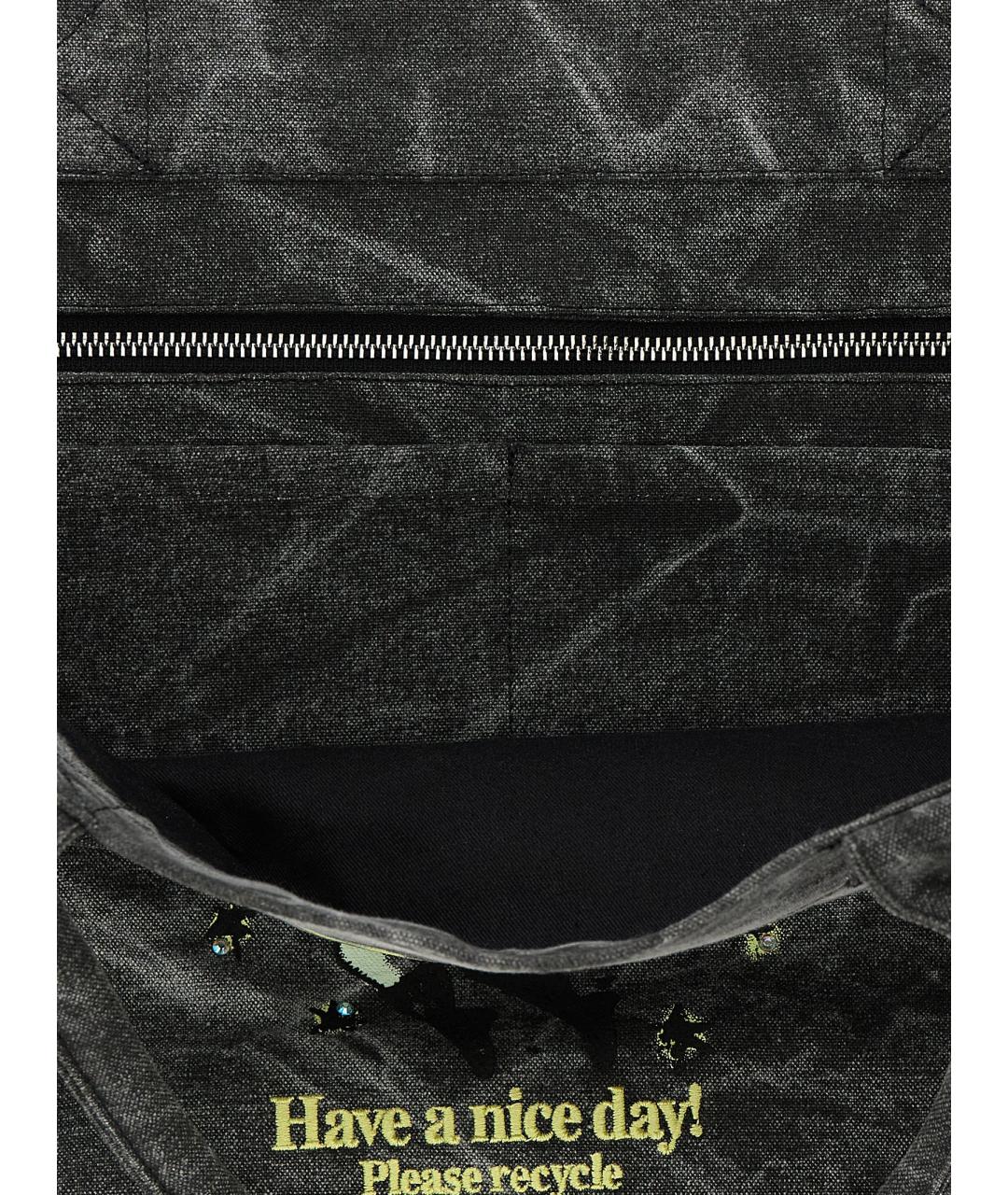 GANNI Серая хлопковая сумка тоут, фото 4