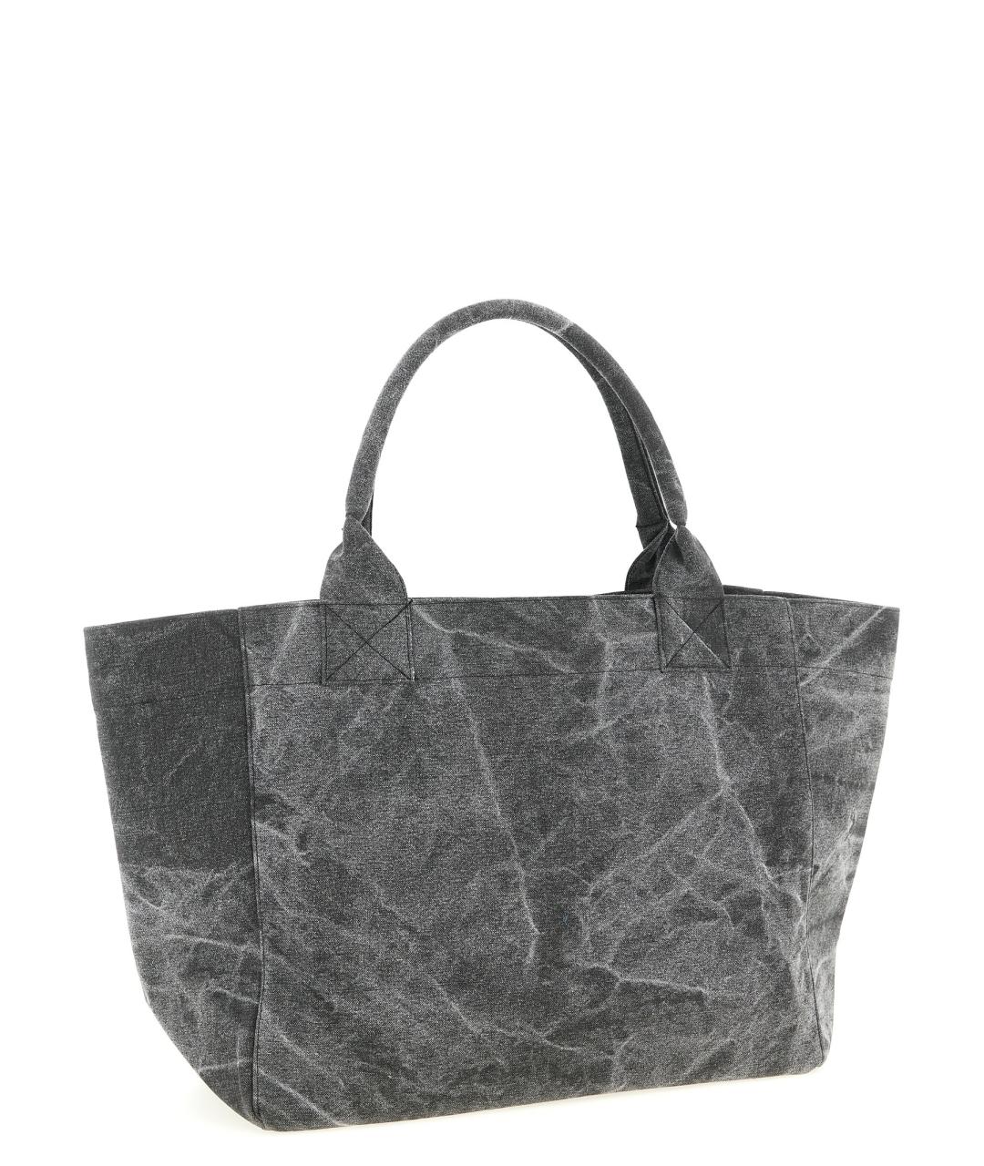 GANNI Серая хлопковая сумка тоут, фото 2