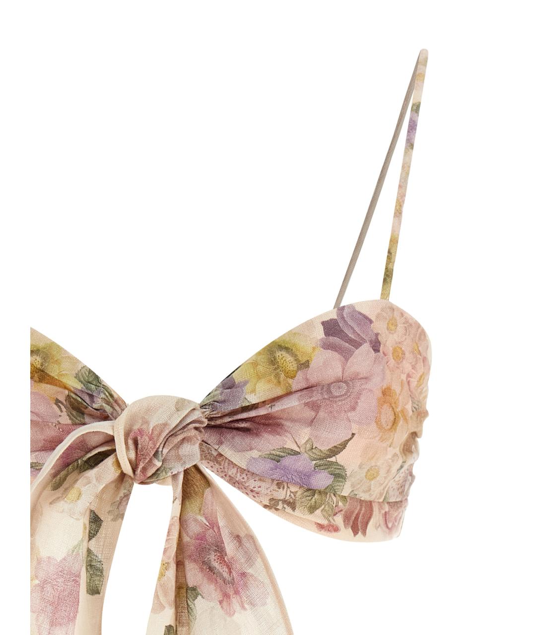 TWIN-SET Мульти льняная майка, фото 3