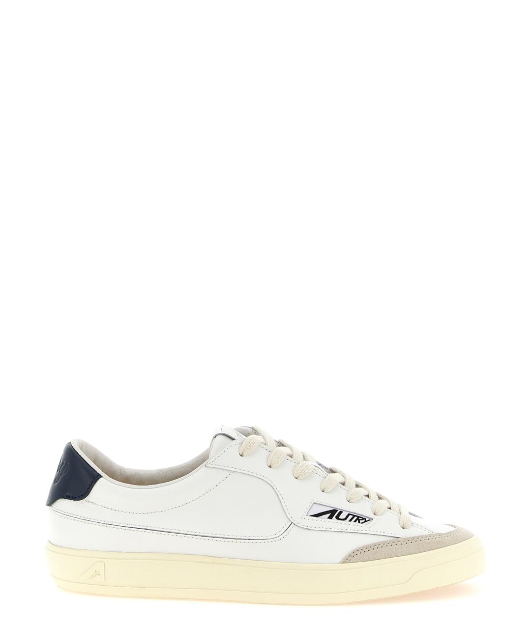 AUTRY Белые кожаные низкие кроссовки / кеды, фото 1