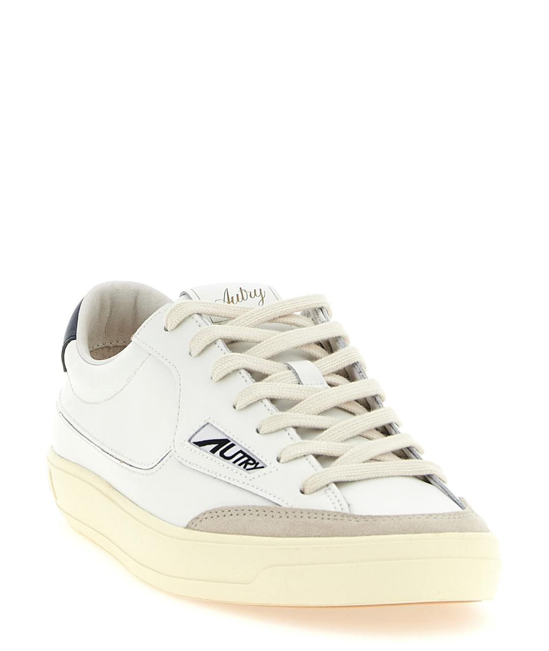 AUTRY Белые кожаные низкие кроссовки / кеды, фото 2