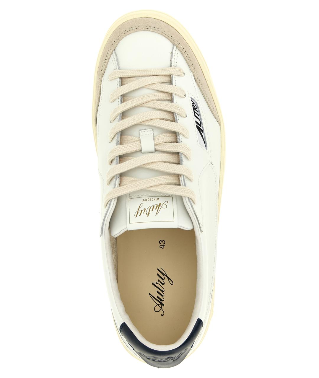 AUTRY Белые кожаные низкие кроссовки / кеды, фото 4