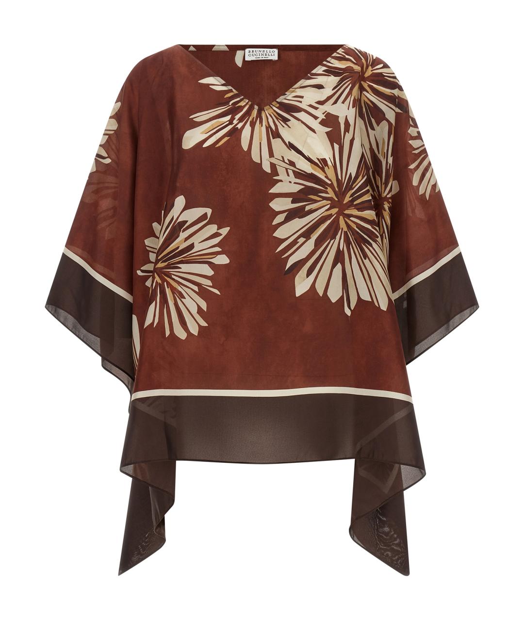 BRUNELLO CUCINELLI Мульти шелковая блузы, фото 1