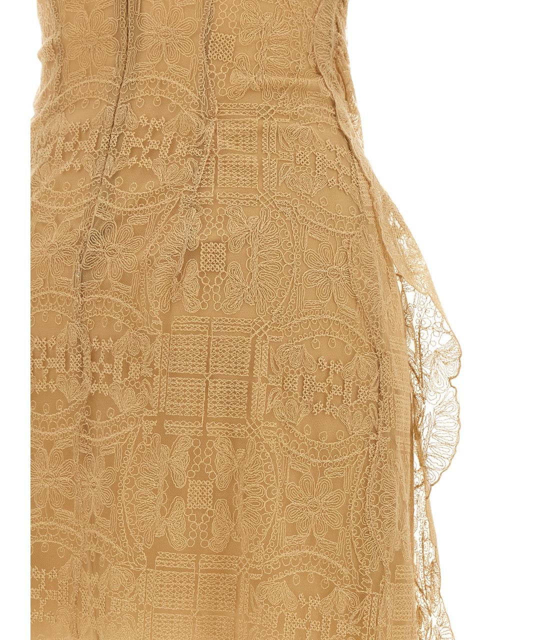 ERMANNO SCERVINO Оранжевое полиэстеровое коктейльное платье, фото 4