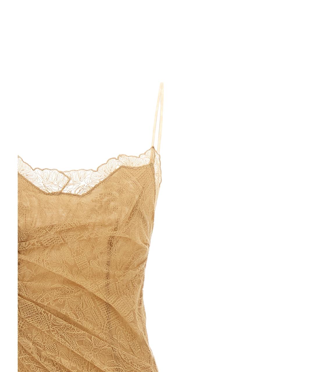 ERMANNO SCERVINO Оранжевое полиэстеровое коктейльное платье, фото 3