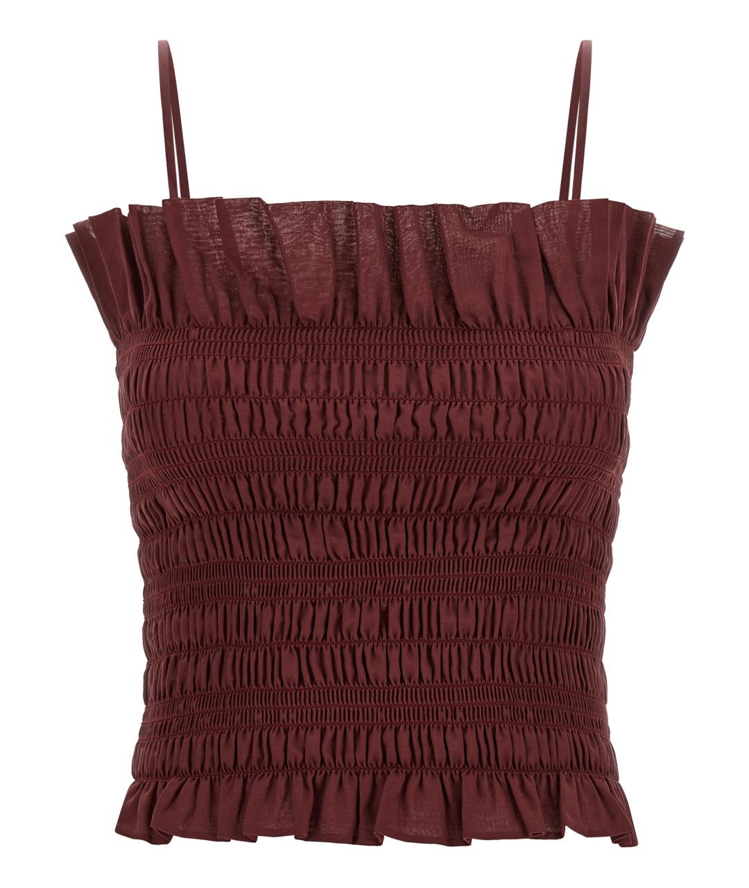 THE ANDAMANE Бордовая хлопковая майка, фото 1