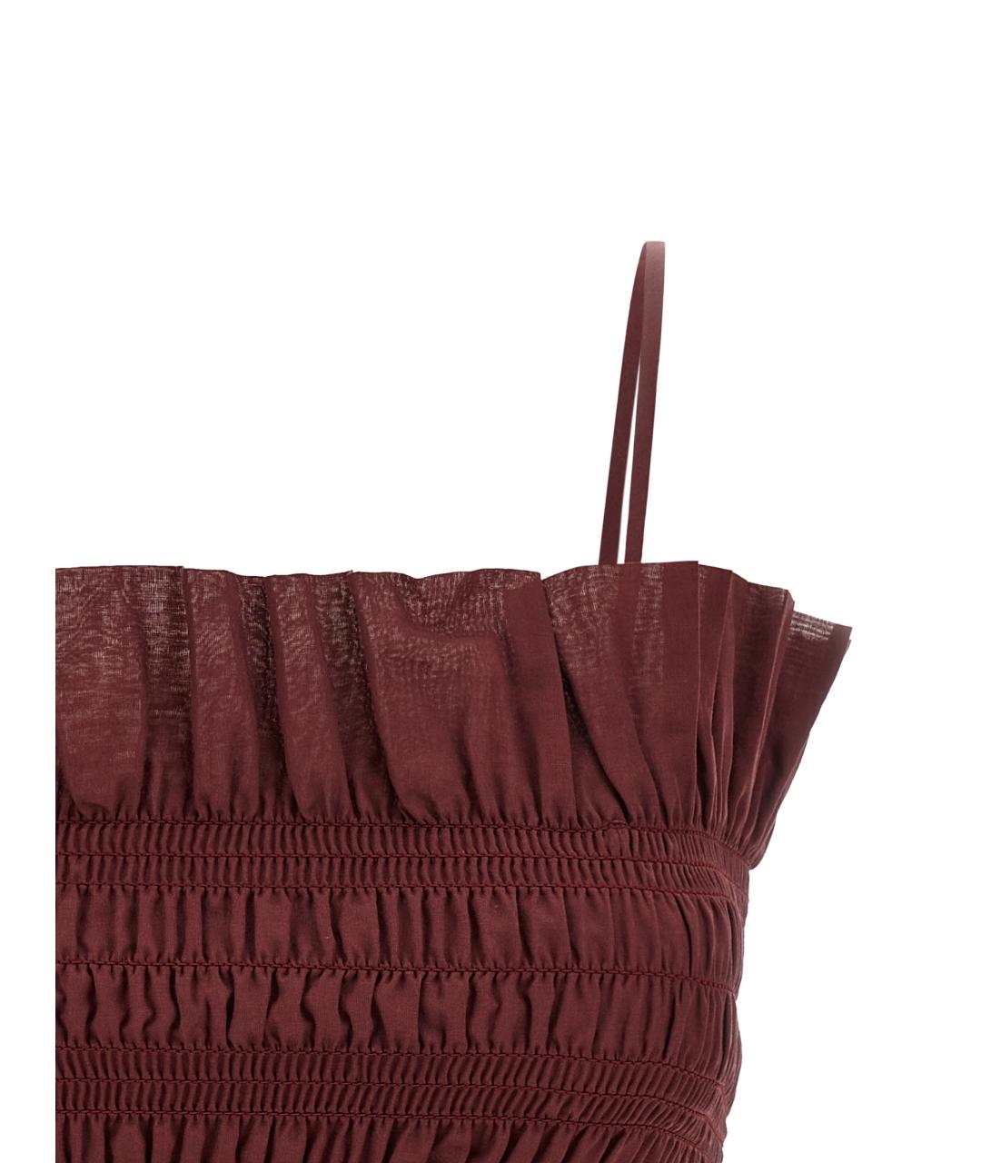 THE ANDAMANE Бордовая хлопковая майка, фото 3