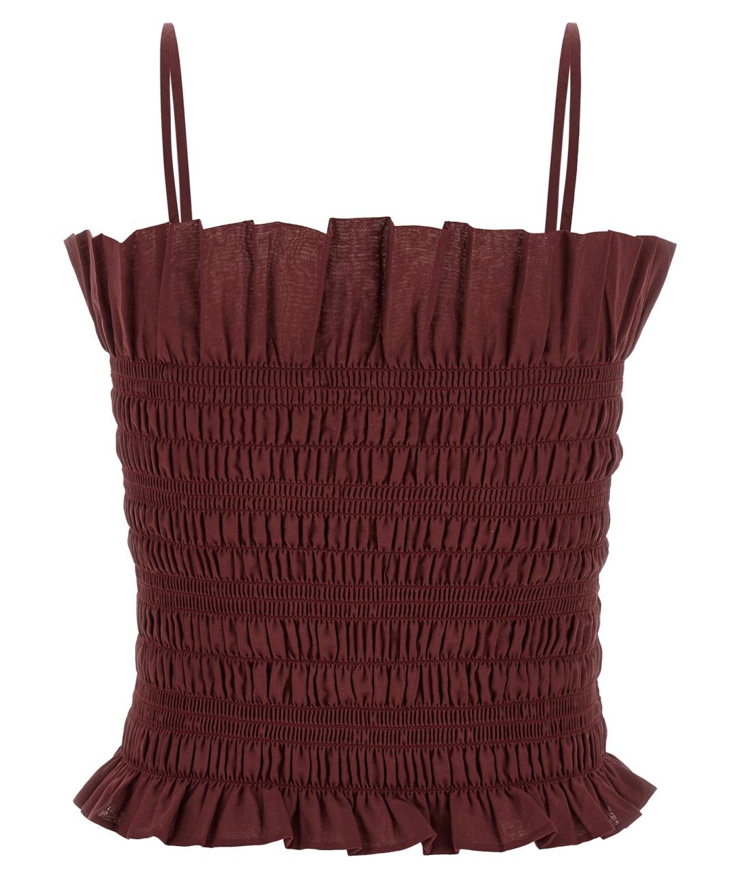 THE ANDAMANE Бордовая хлопковая майка, фото 2