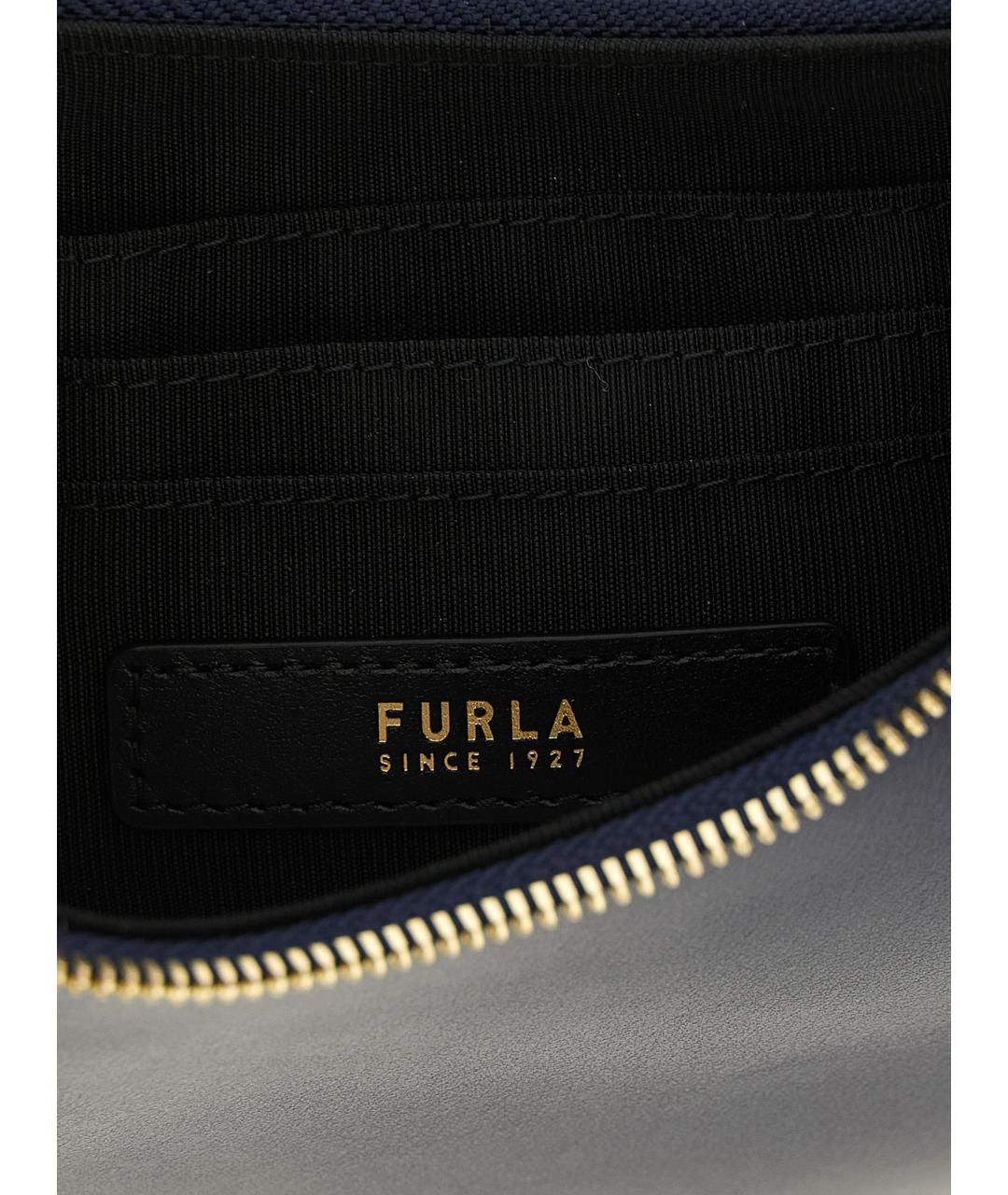 FURLA Синяя кожаная сумка через плечо, фото 4