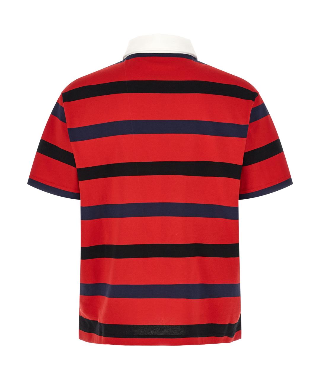 PRADA Красное хлопковое поло с коротким рукавом, фото 2