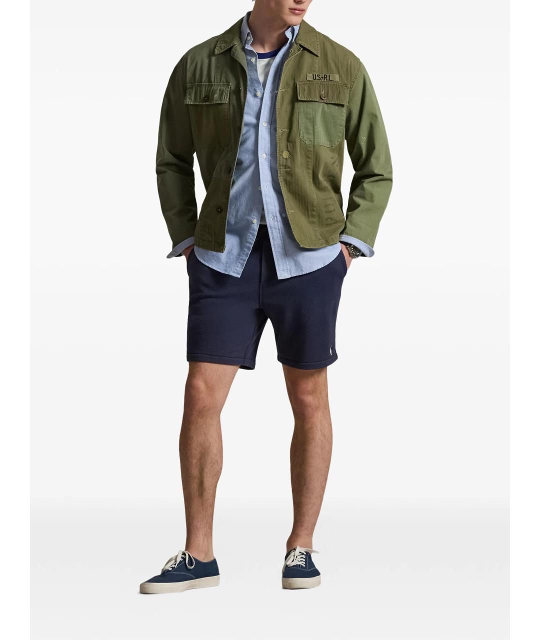 POLO RALPH LAUREN Синие хлопковые шорты, фото 2