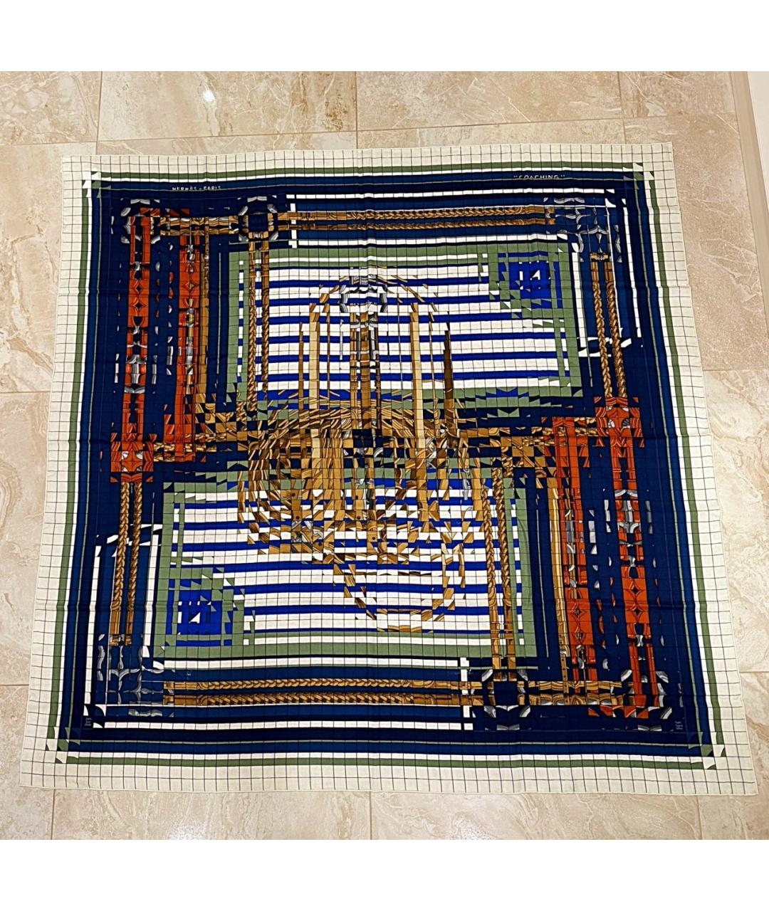 HERMES Мульти кашемировый платок, фото 8