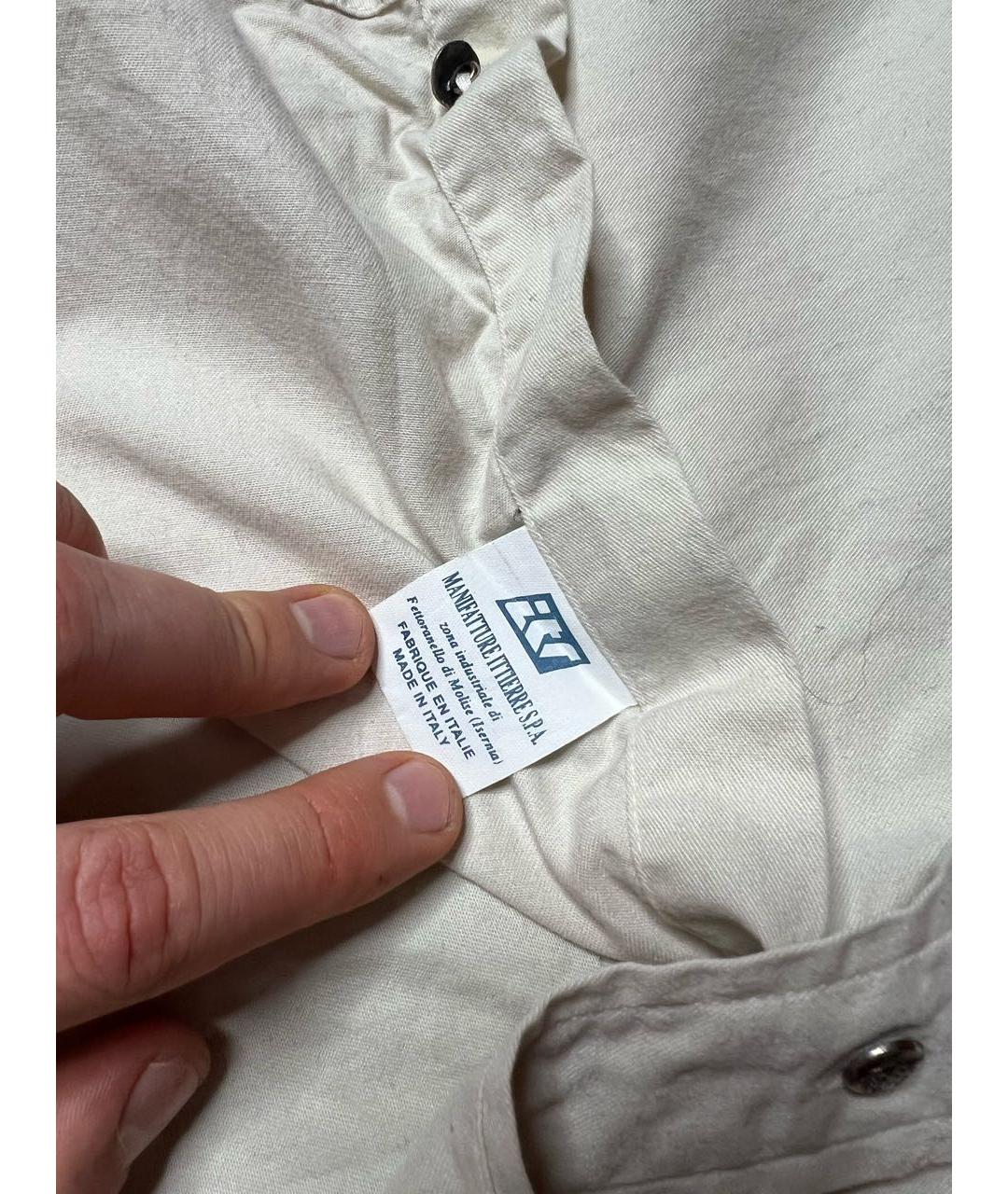 VERSACE Бежевая хлопковая кэжуал рубашка, фото 4