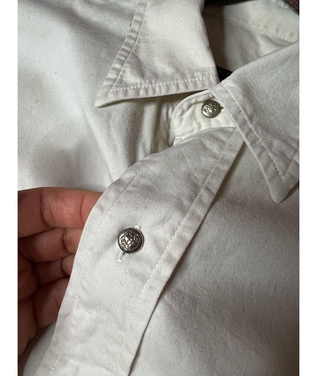 VERSACE Бежевая хлопковая кэжуал рубашка, фото 6