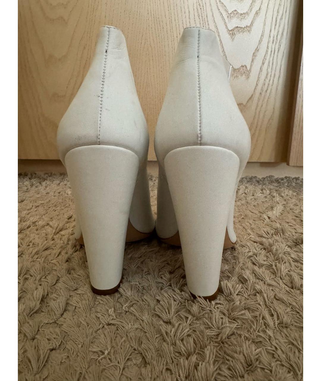 GIVENCHY Белые кожаные ботильоны, фото 4