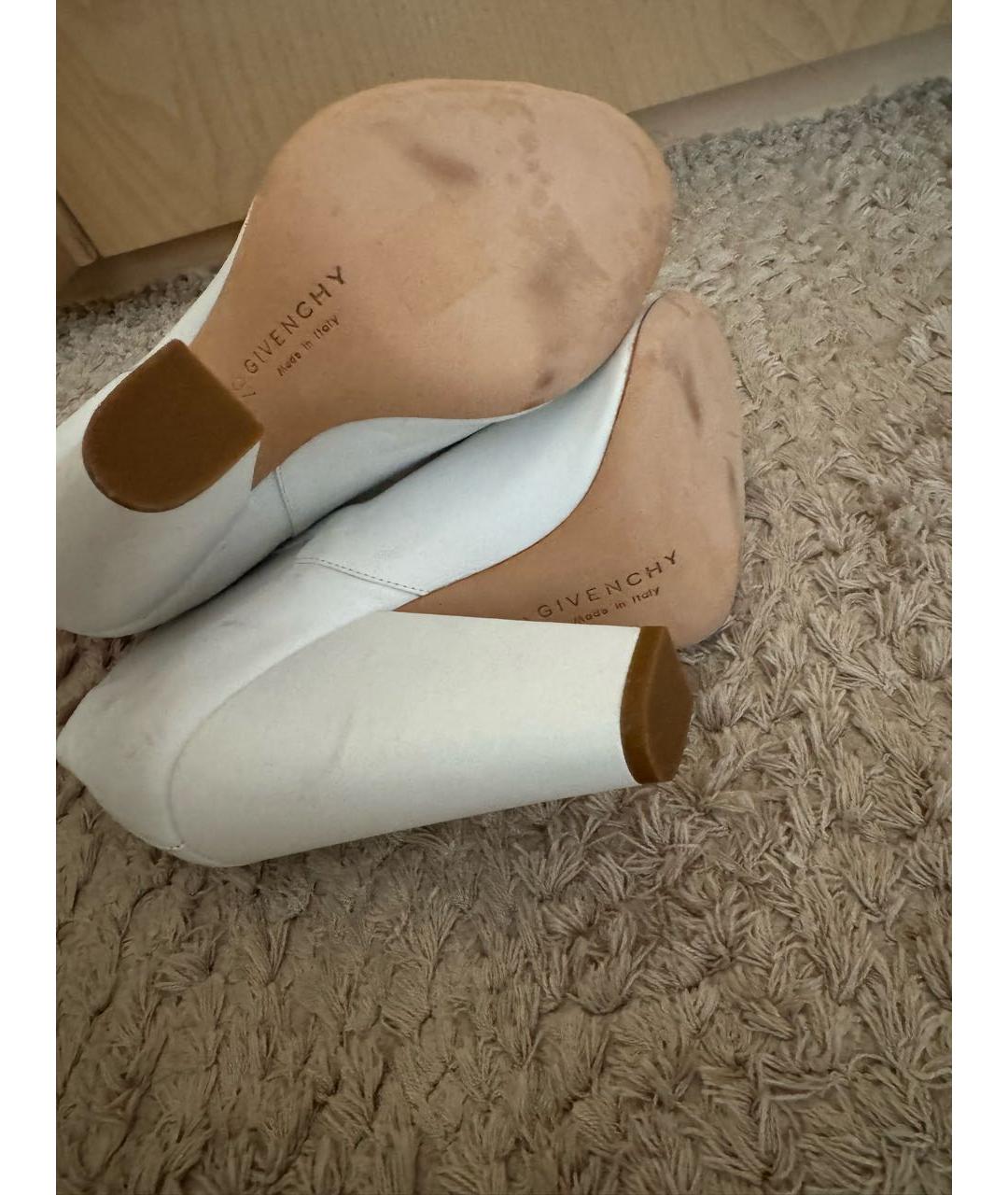 GIVENCHY Белые кожаные ботильоны, фото 5