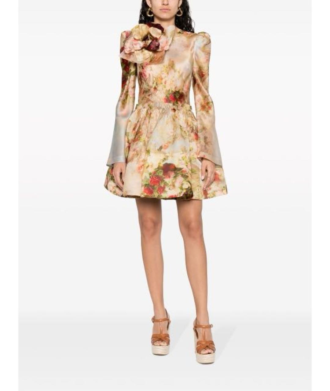 ZIMMERMANN Мульти шелковое коктейльное платье, фото 3