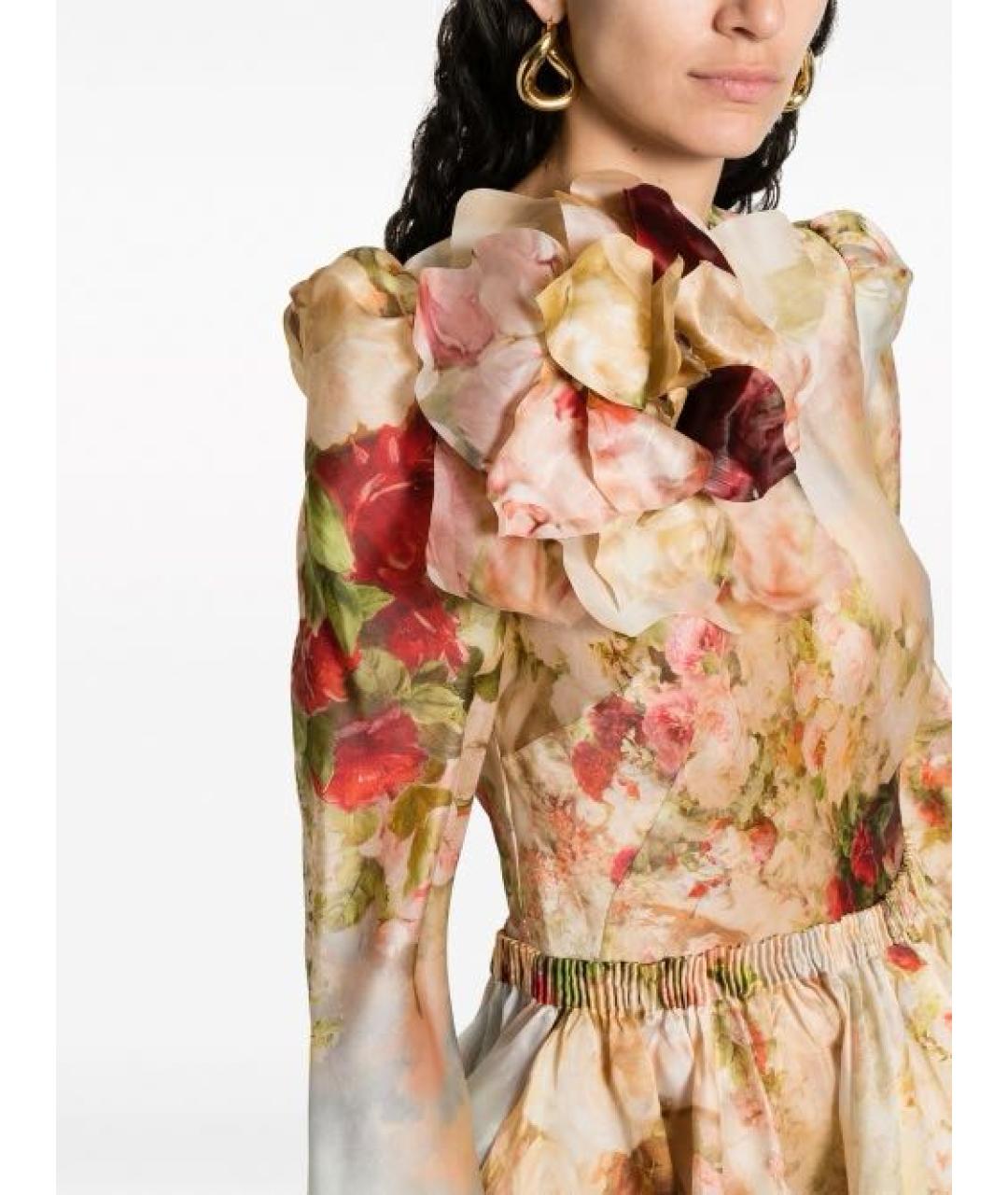 ZIMMERMANN Мульти шелковое коктейльное платье, фото 5