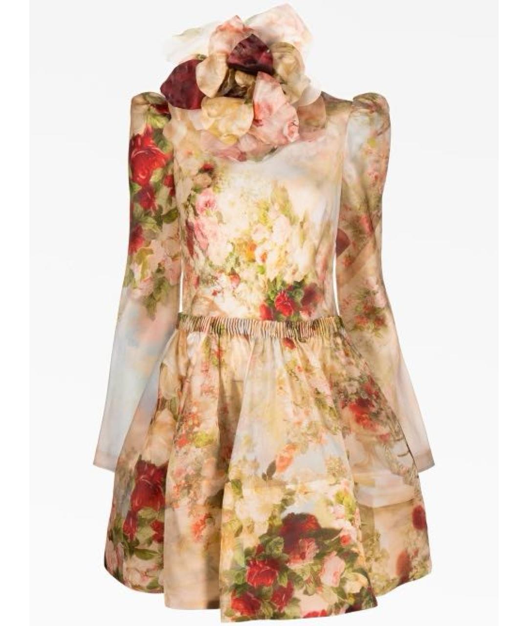 ZIMMERMANN Мульти шелковое коктейльное платье, фото 8