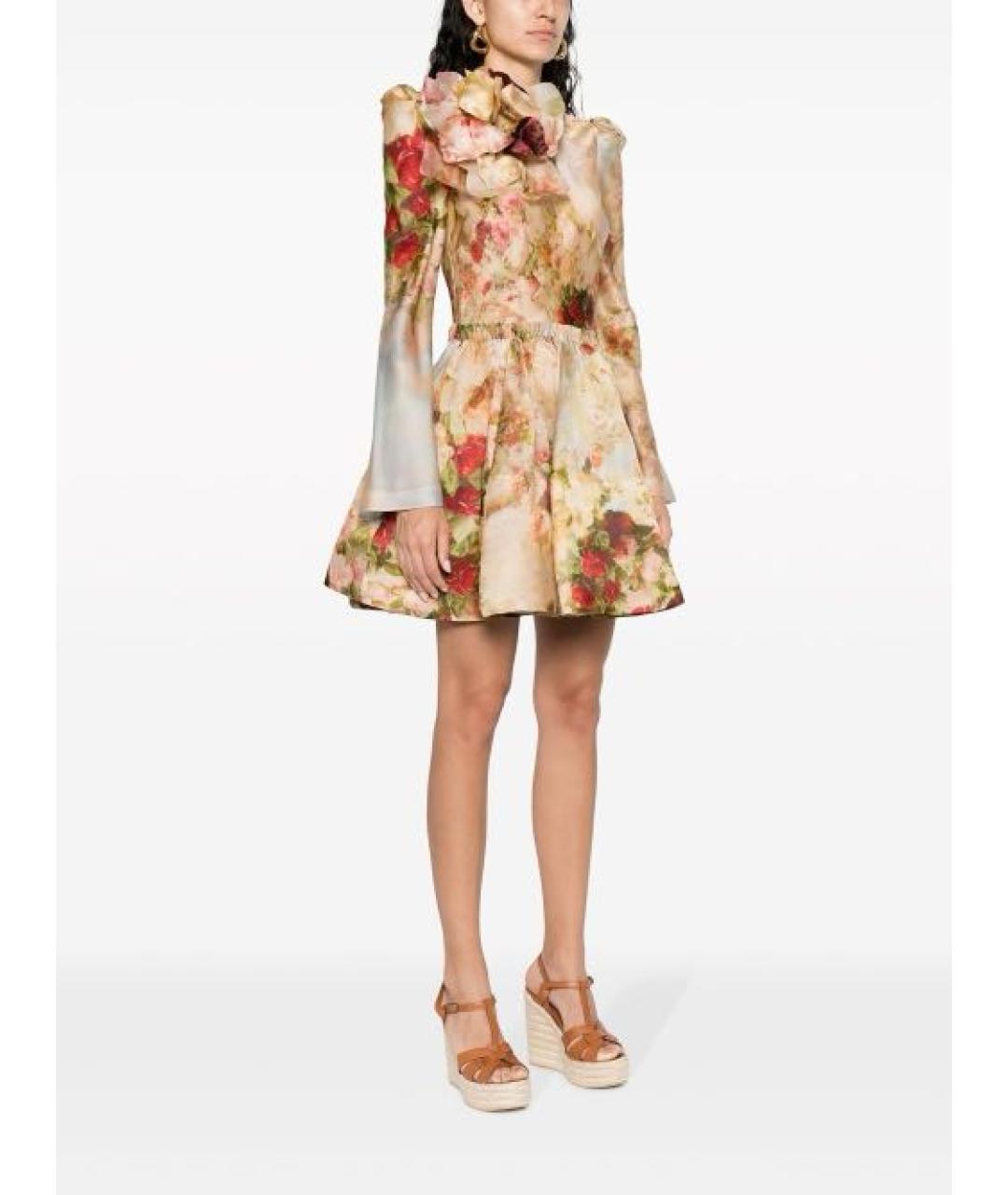 ZIMMERMANN Мульти шелковое коктейльное платье, фото 6