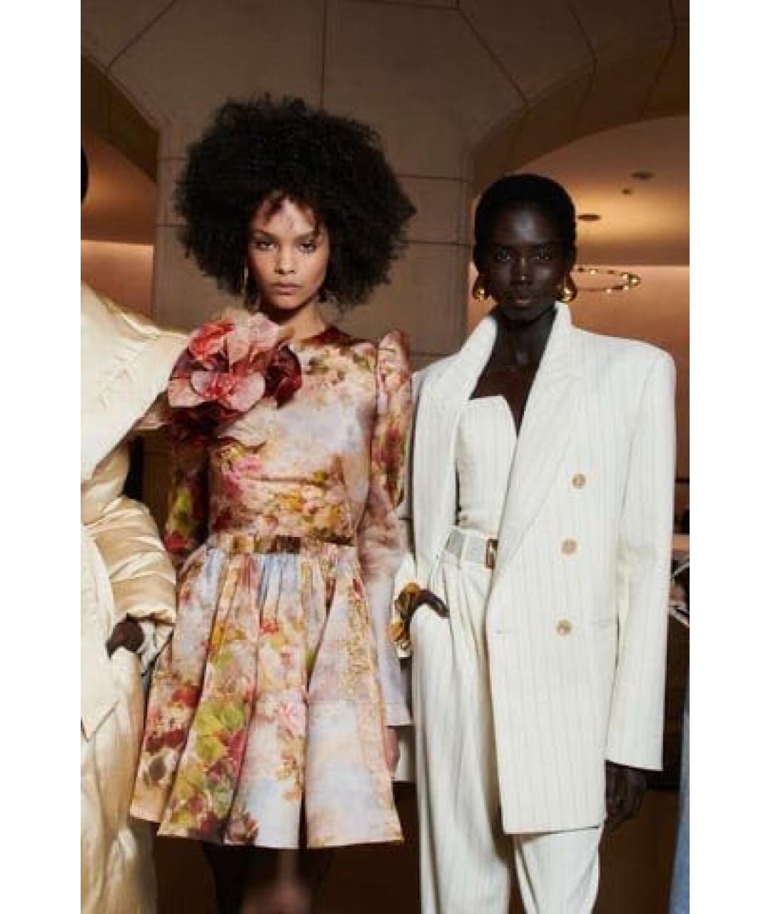 ZIMMERMANN Мульти шелковое коктейльное платье, фото 7