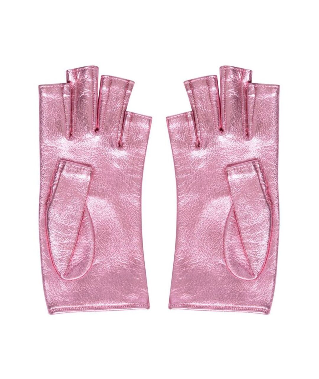 GUCCI Розовые кожаные перчатки, фото 2