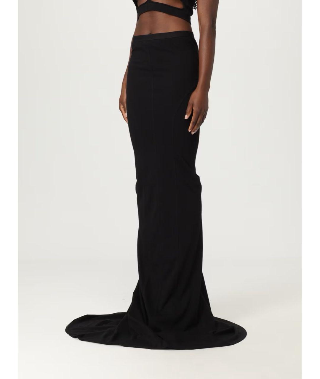 RICK OWENS Черная юбка макси, фото 2