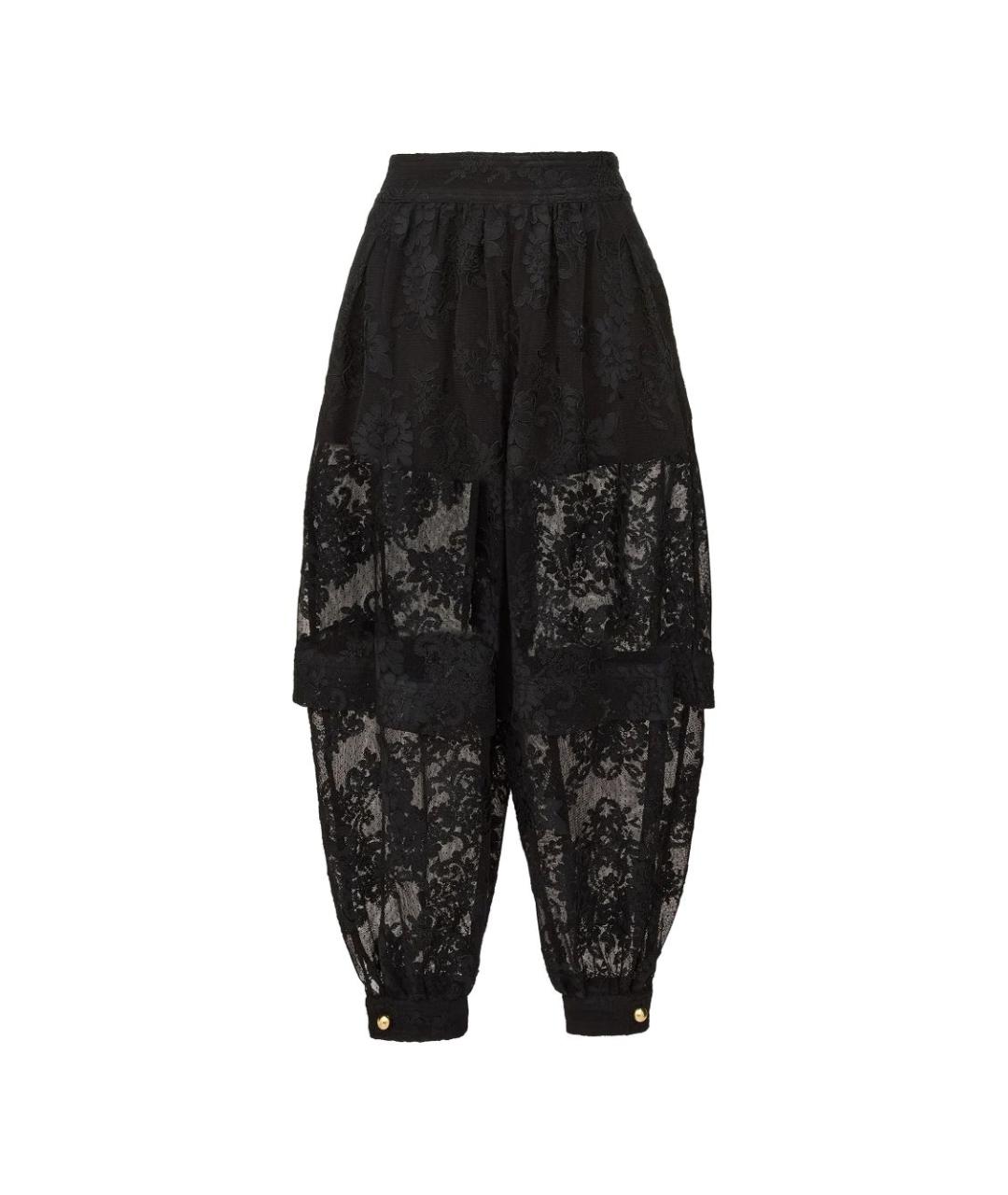 ZIMMERMANN Черные полиэстеровые брюки широкие, фото 1