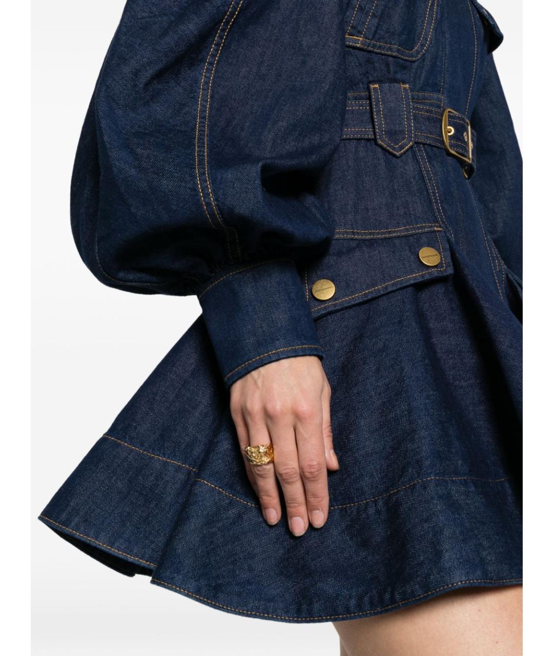 ZIMMERMANN Синее хлопковое повседневное платье, фото 2