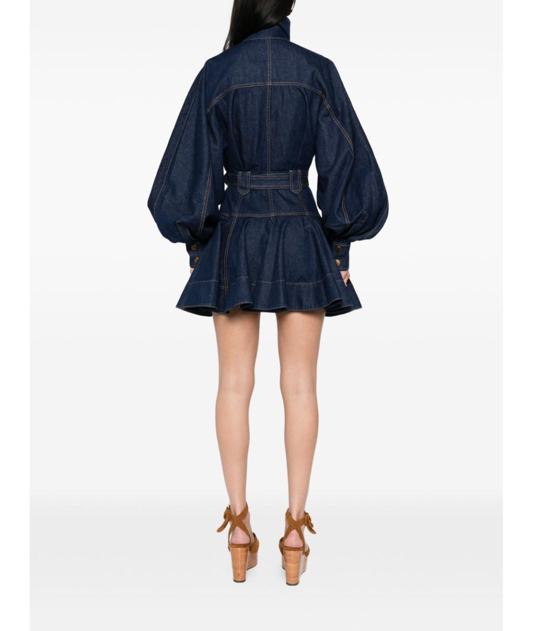 ZIMMERMANN Синее хлопковое повседневное платье, фото 3