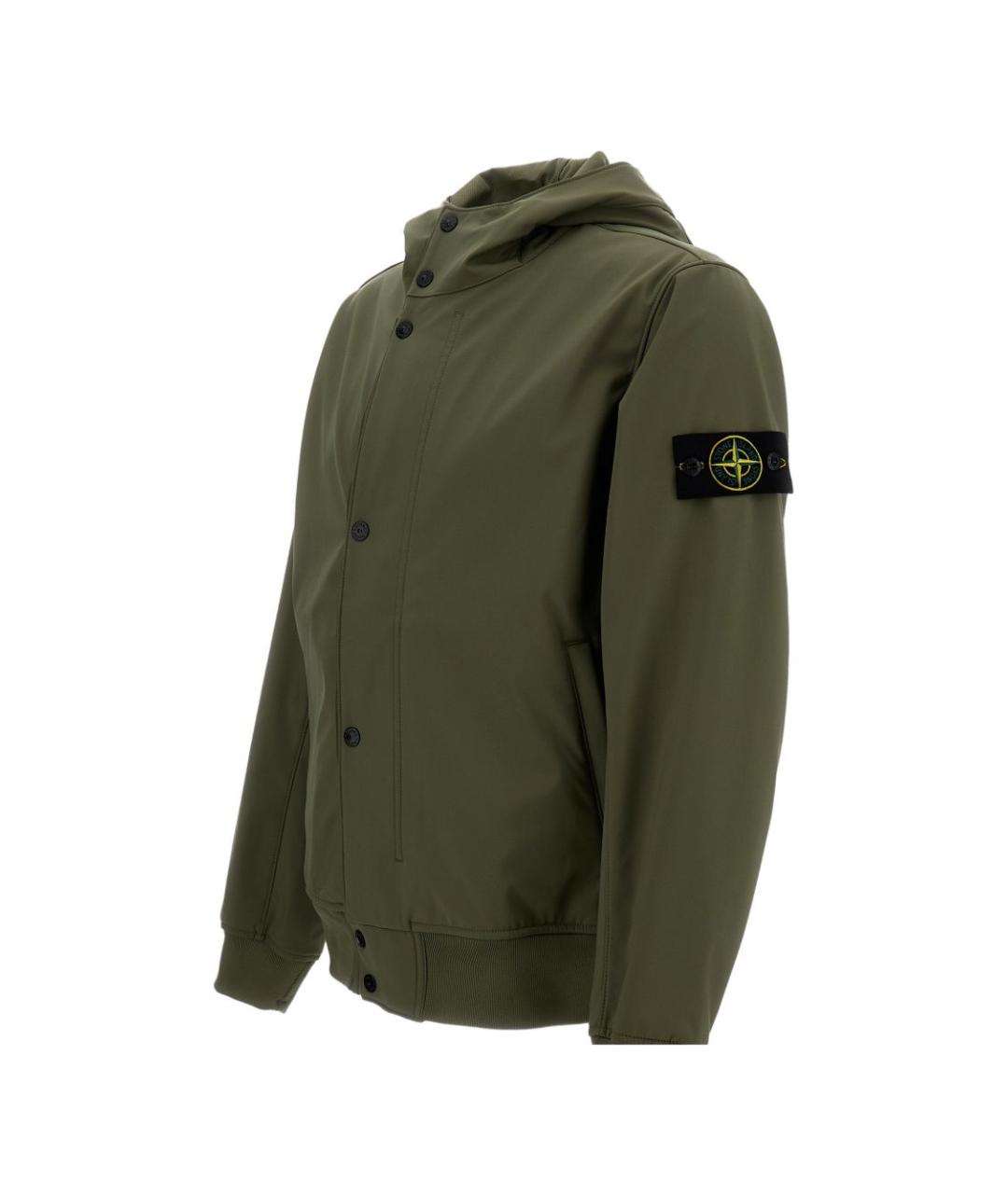 STONE ISLAND Зеленая полиэстеровая куртка, фото 2