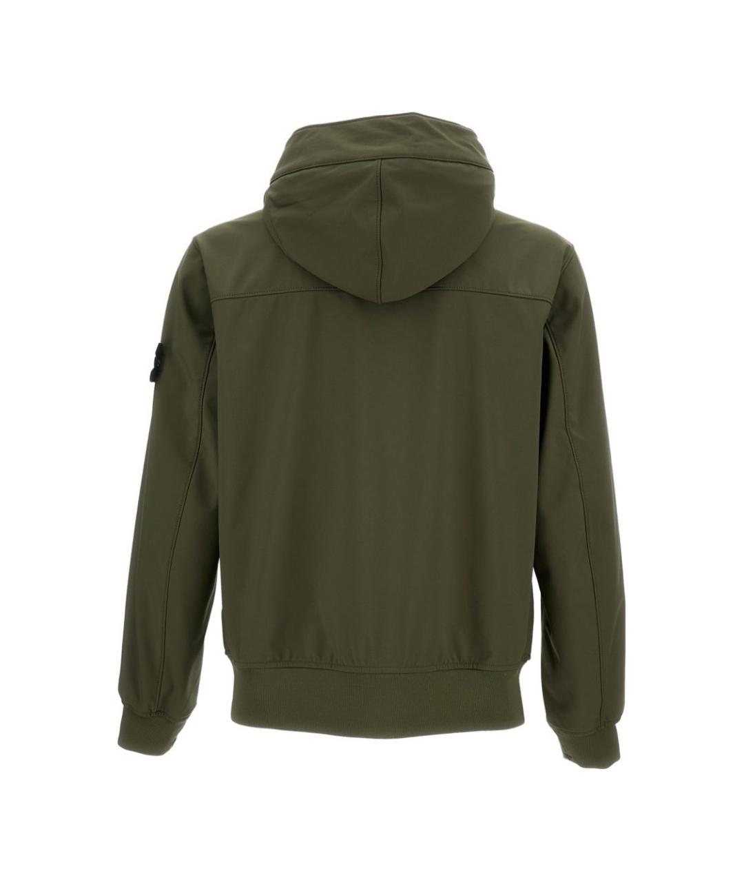 STONE ISLAND Зеленая полиэстеровая куртка, фото 3