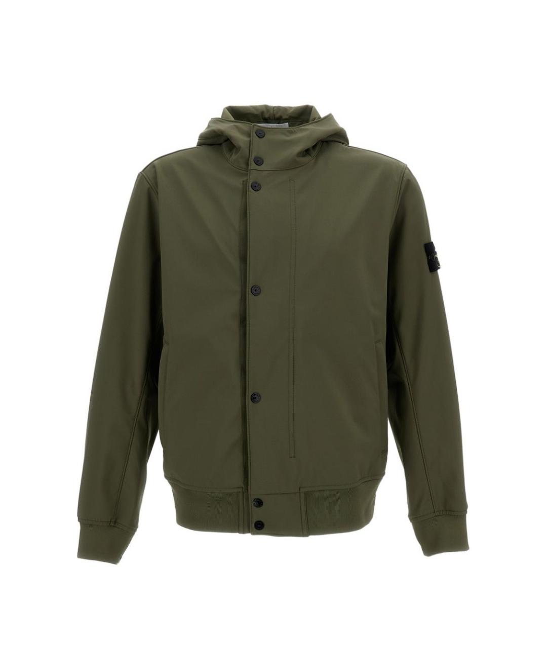 STONE ISLAND Зеленая полиэстеровая куртка, фото 1