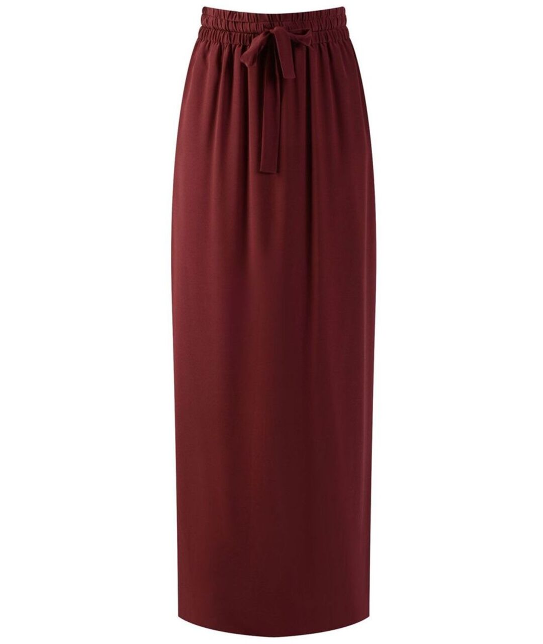 GUCCI Бордовая шелковая юбка макси, фото 1