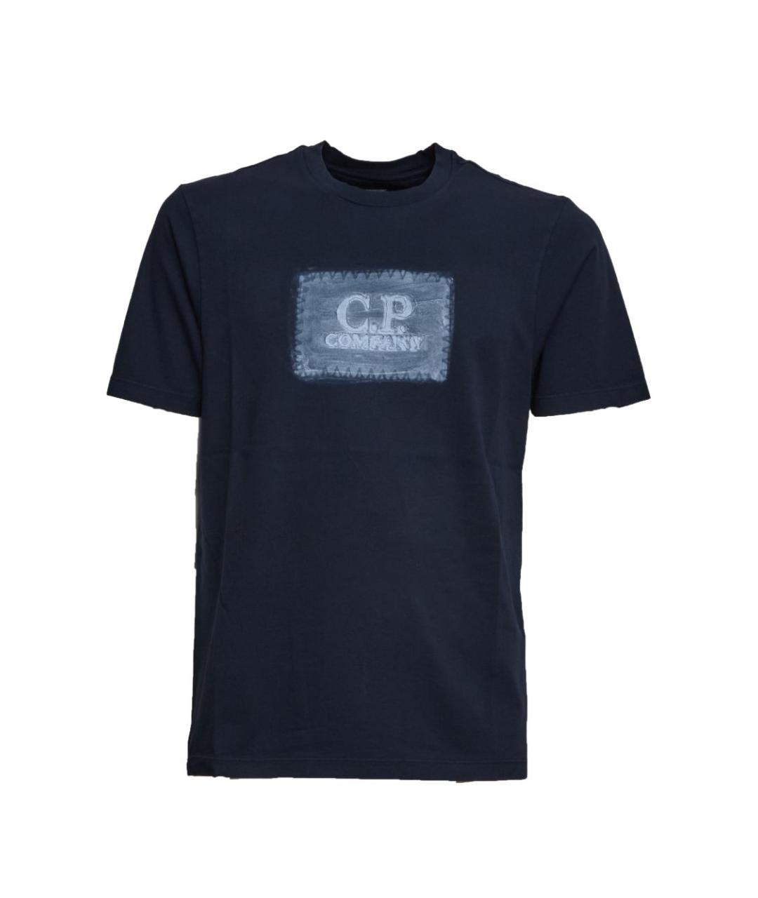 CP COMPANY Синяя хлопковая футболка, фото 1