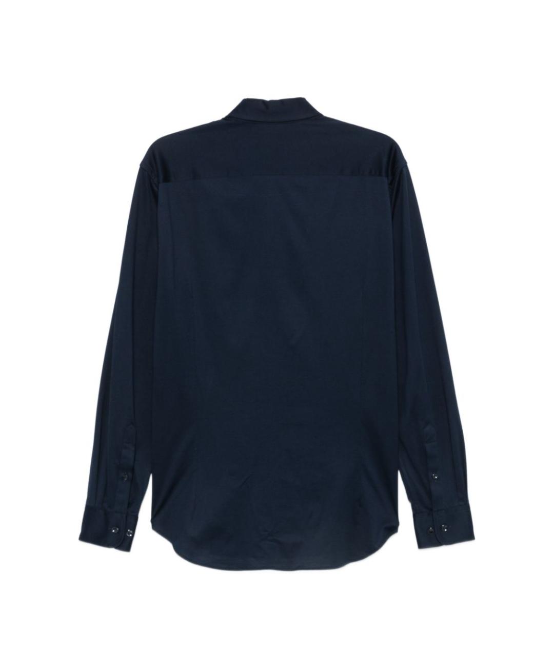 GIORGIO ARMANI Темно-синяя хлопковая кэжуал рубашка, фото 2