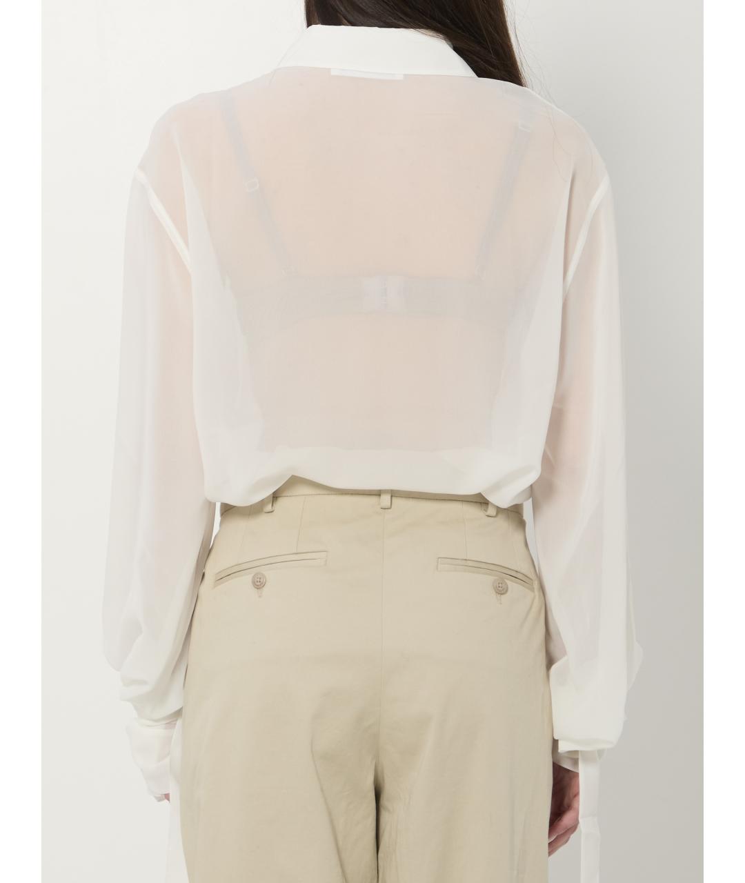 THE FRANKIE SHOP Белая полиэстеровая рубашка, фото 4