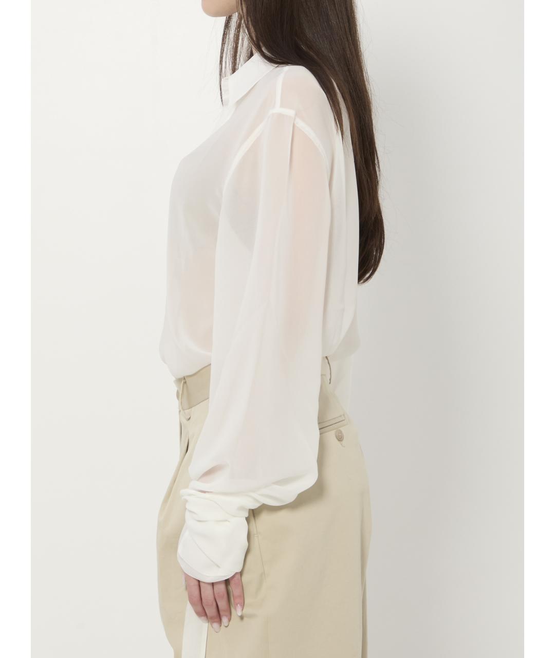 THE FRANKIE SHOP Белая полиэстеровая рубашка, фото 3