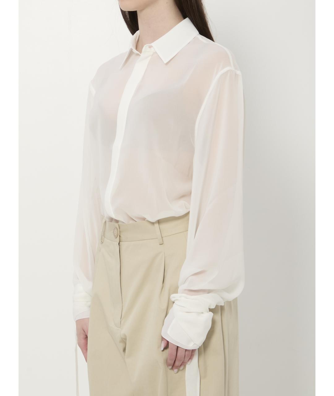 THE FRANKIE SHOP Белая полиэстеровая рубашка, фото 2