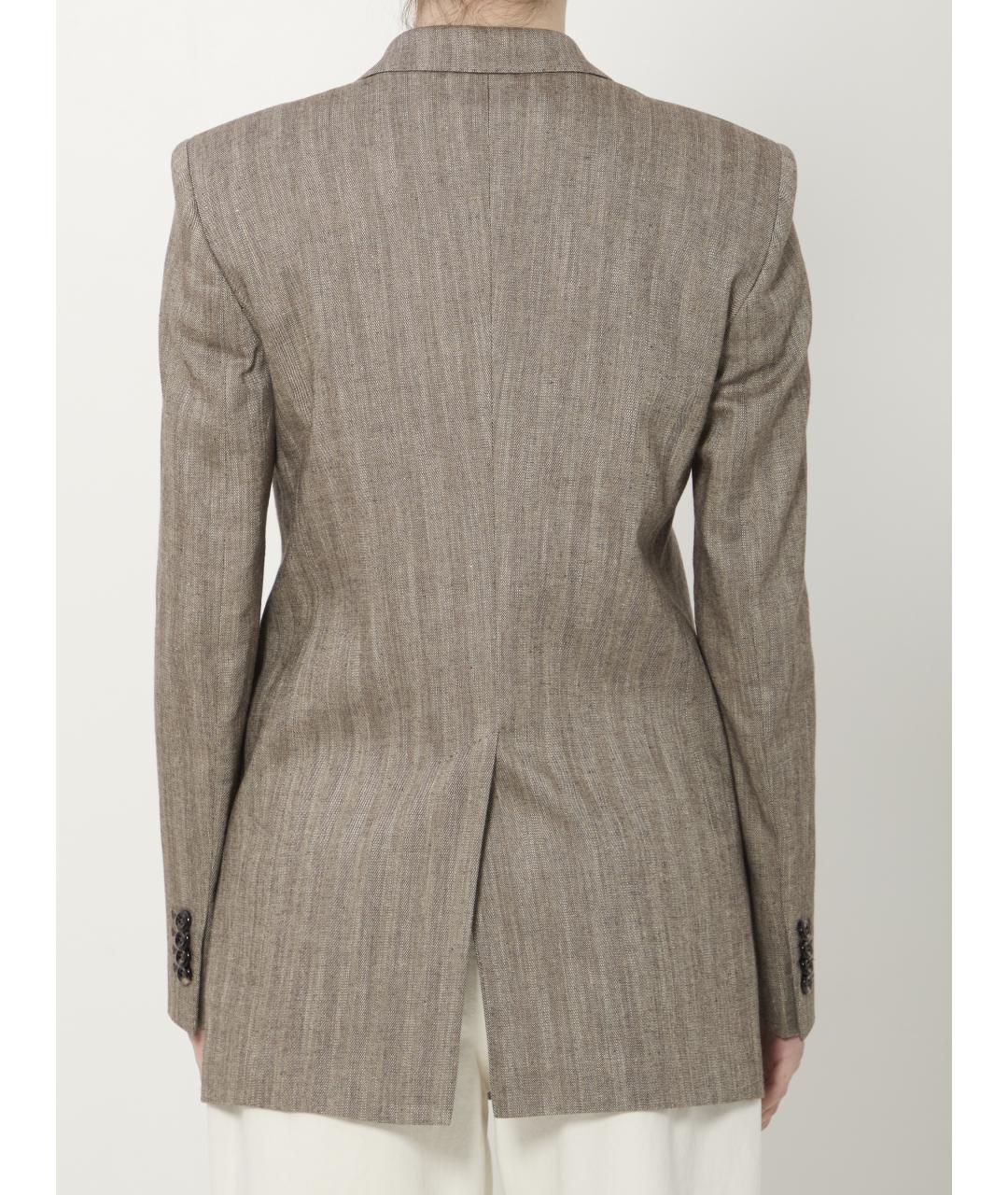 TAGLIATORE Бежевый вискозный жакет/пиджак, фото 4