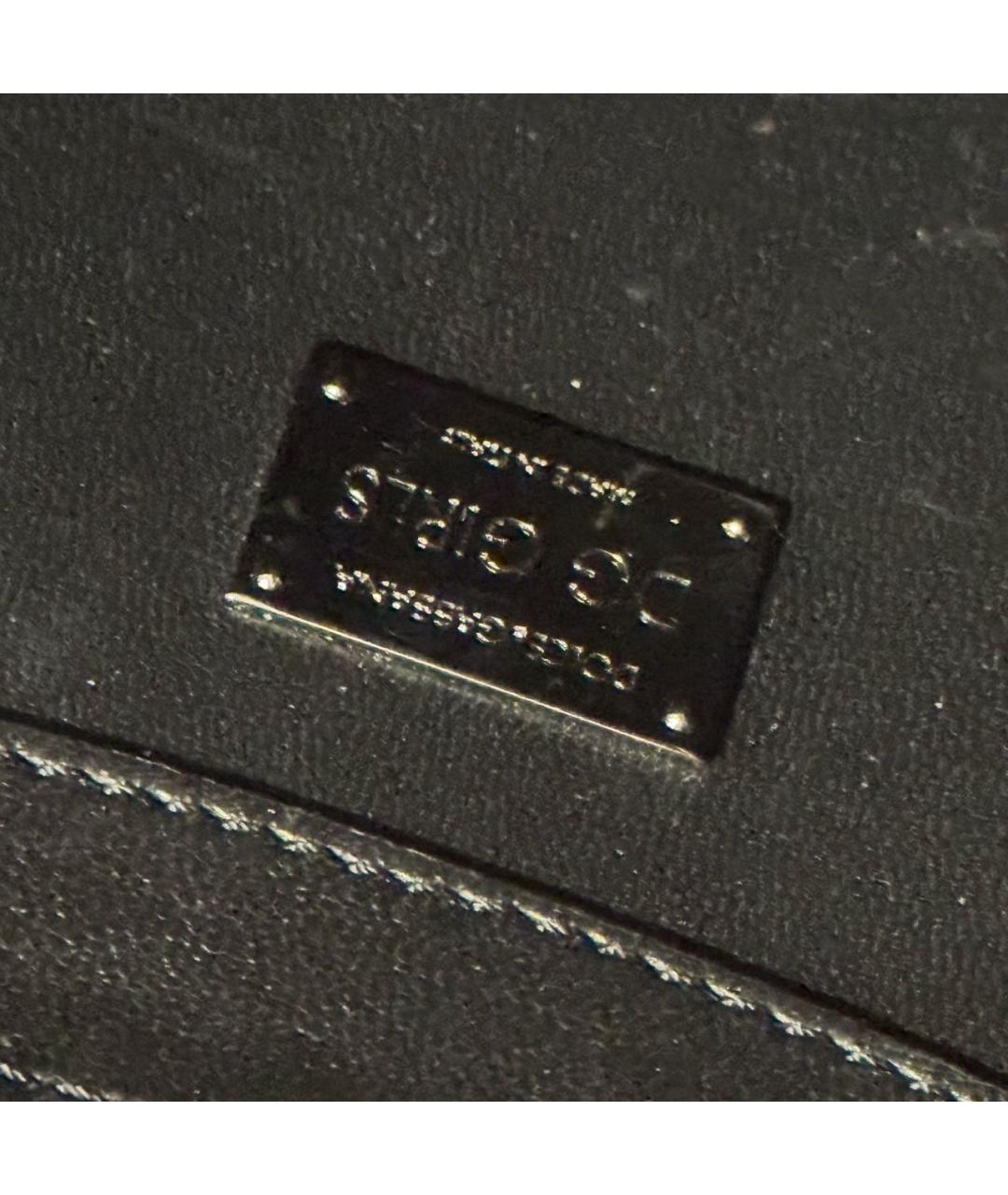 DOLCE&GABBANA Черная кожаная сумка через плечо, фото 2