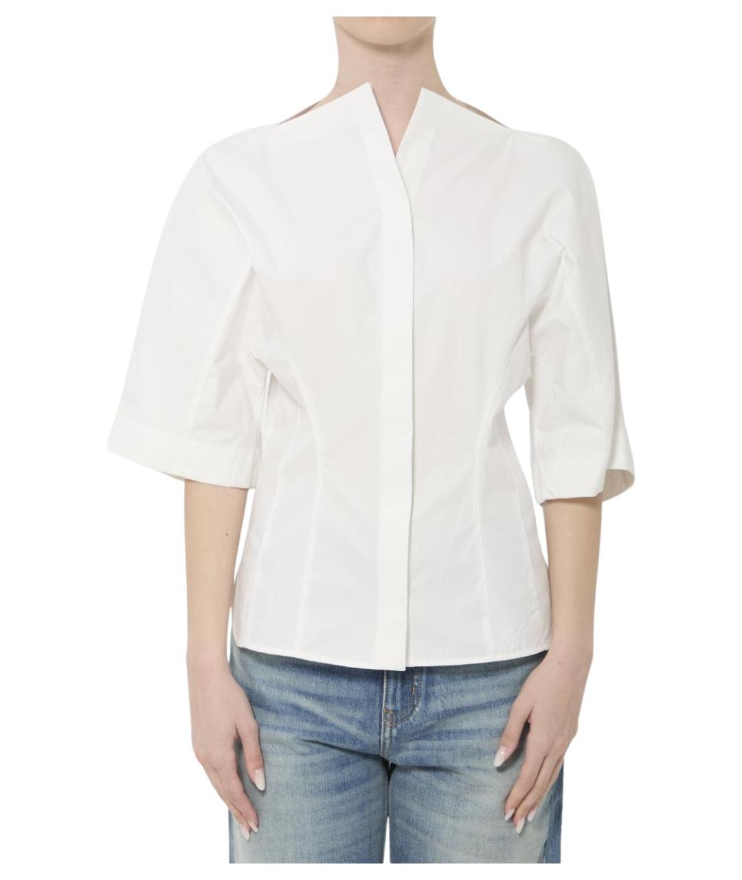 JACQUEMUS Белая хлопковая рубашка, фото 1