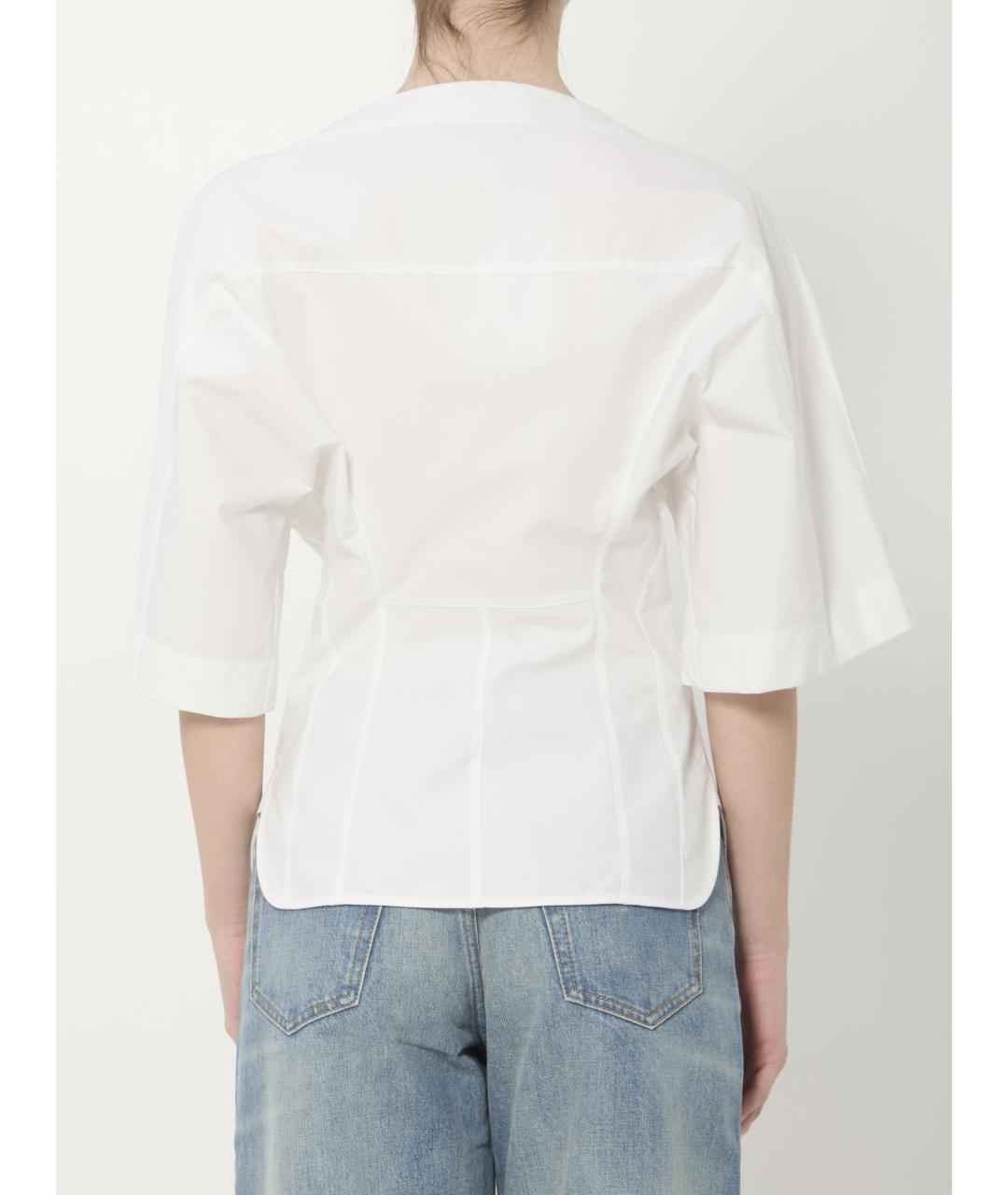 JACQUEMUS Белая хлопковая рубашка, фото 4