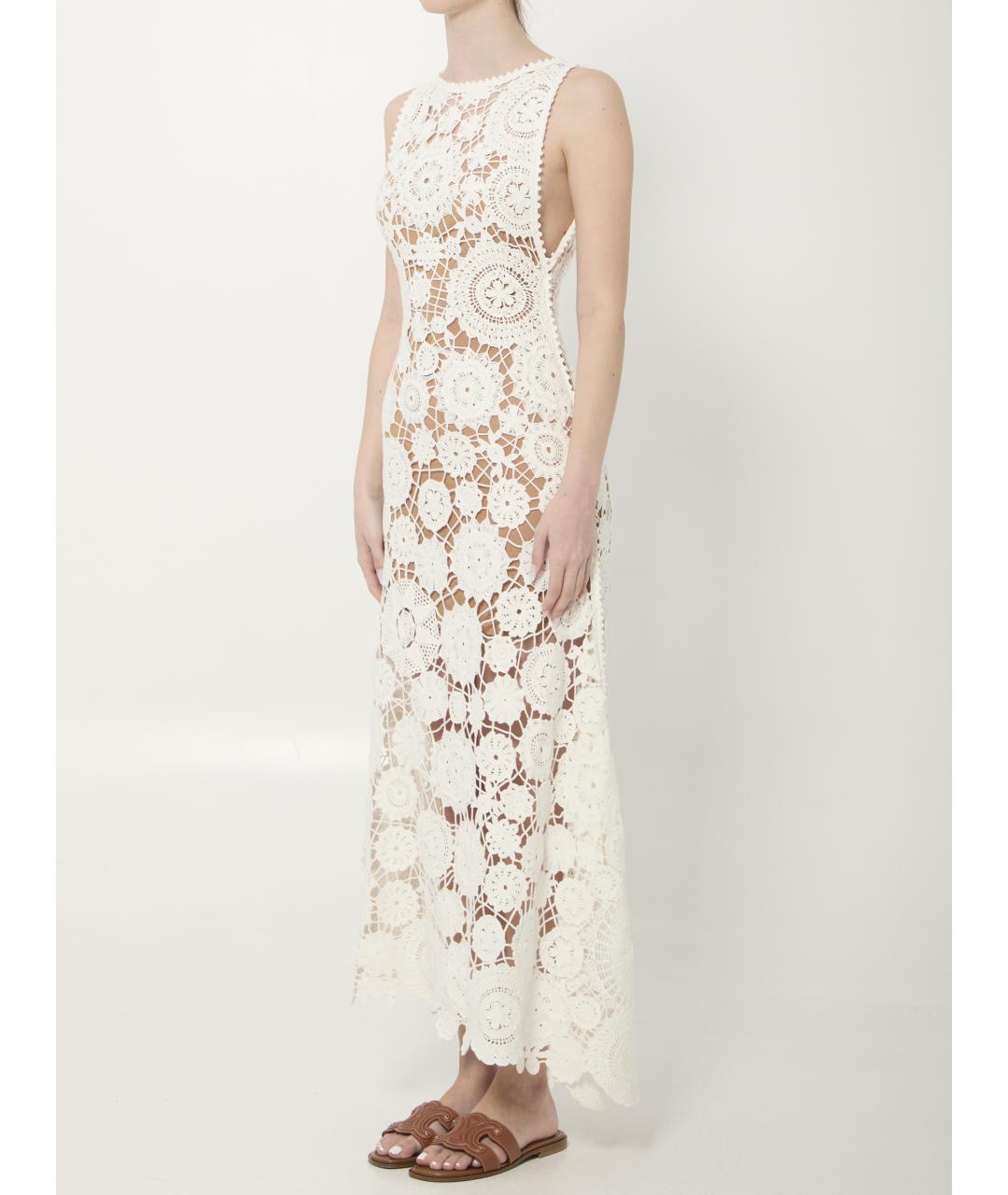 SELF-PORTRAIT Белое хлопковое повседневное платье, фото 2