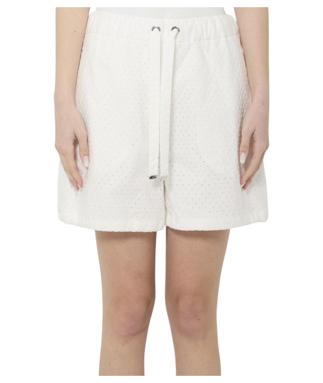 MONCLER Белые хлопковые шорты, фото 1