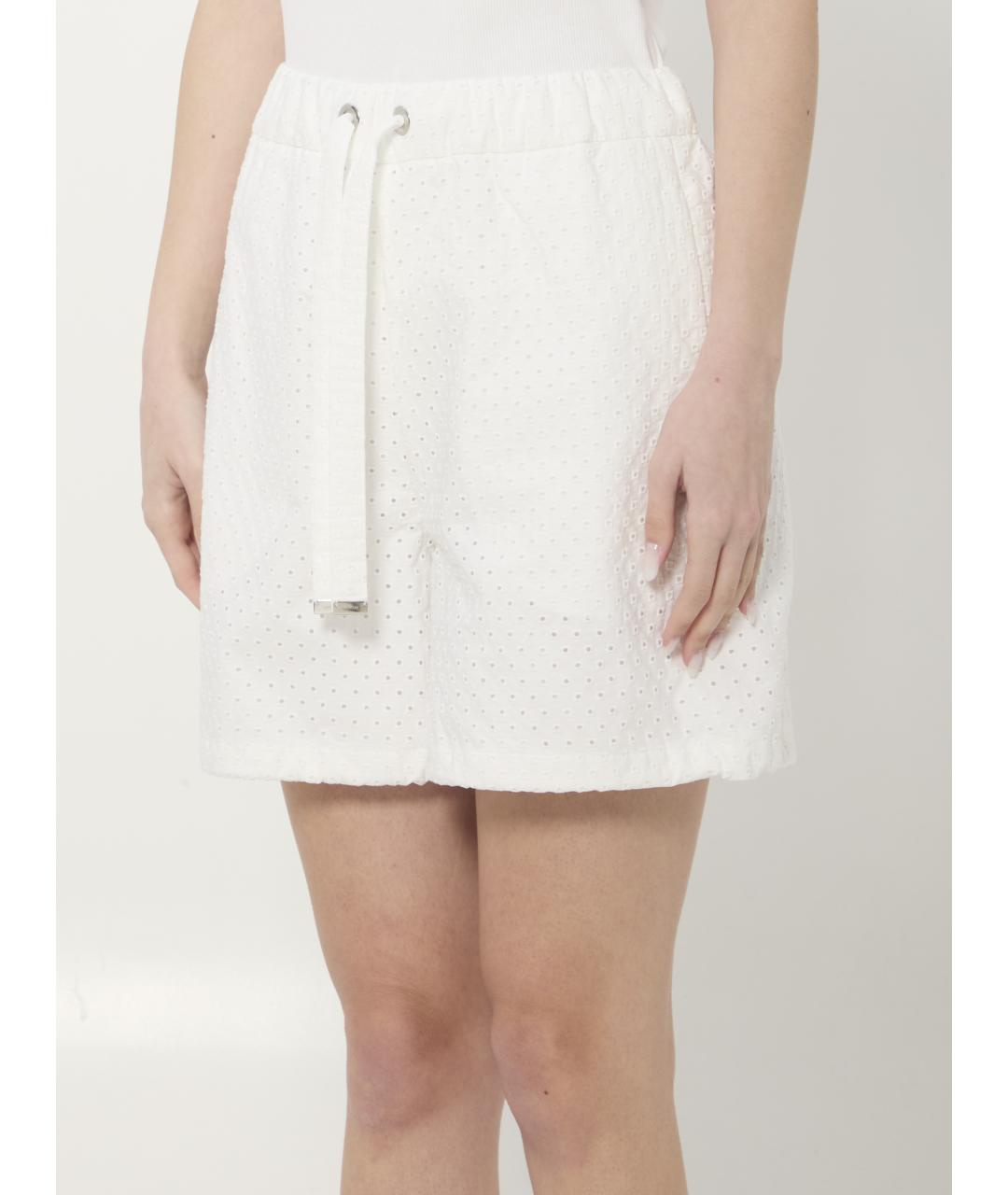 MONCLER Белые хлопковые шорты, фото 2